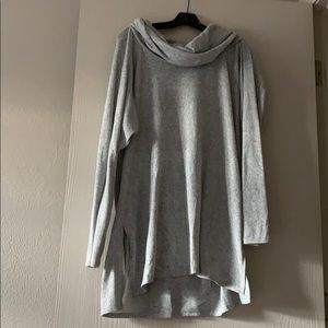 Sweater tunic with cowl neck